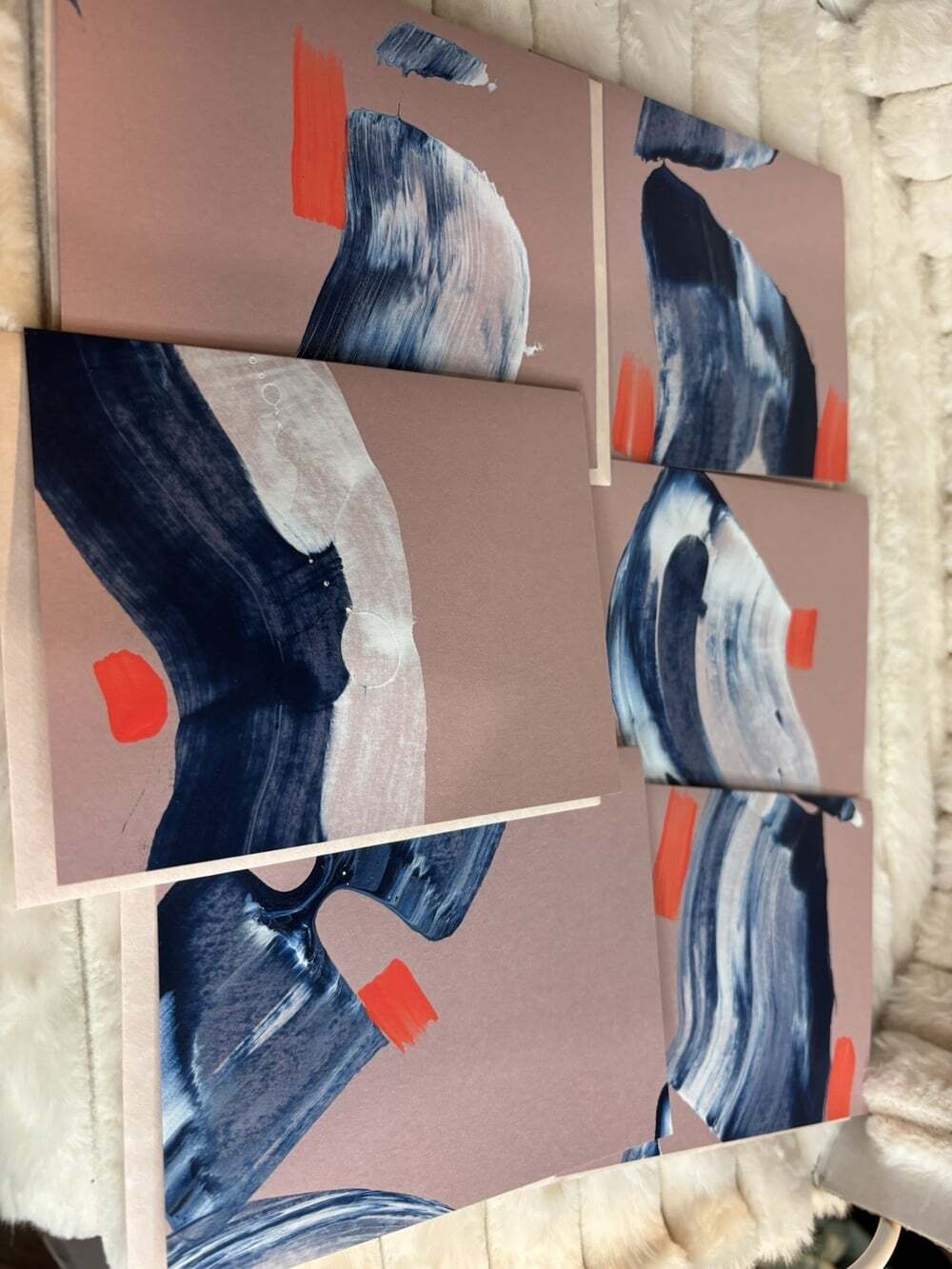Moglea Hand-Painted Blank Stationery Note Card Set with Envelopes & Gift Box 6 - Picture 3 of 8